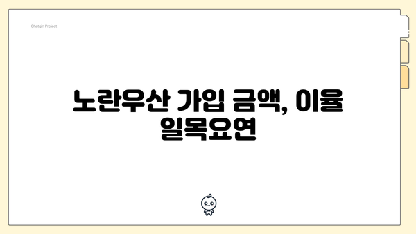 노란우산 가입 금액, 이율 일목요연