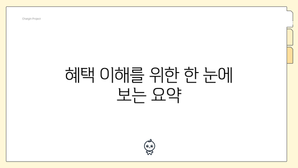 혜택 이해를 위한 한 눈에 보는 요약