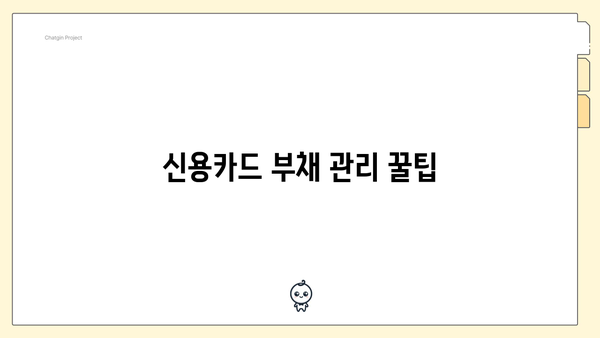 신용카드 부채 관리 꿀팁